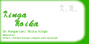 kinga moika business card